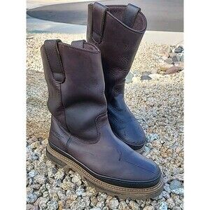 Chinook Rancher Mens 10.5 Brown Leather Boots Pull On Waterproof Work Western